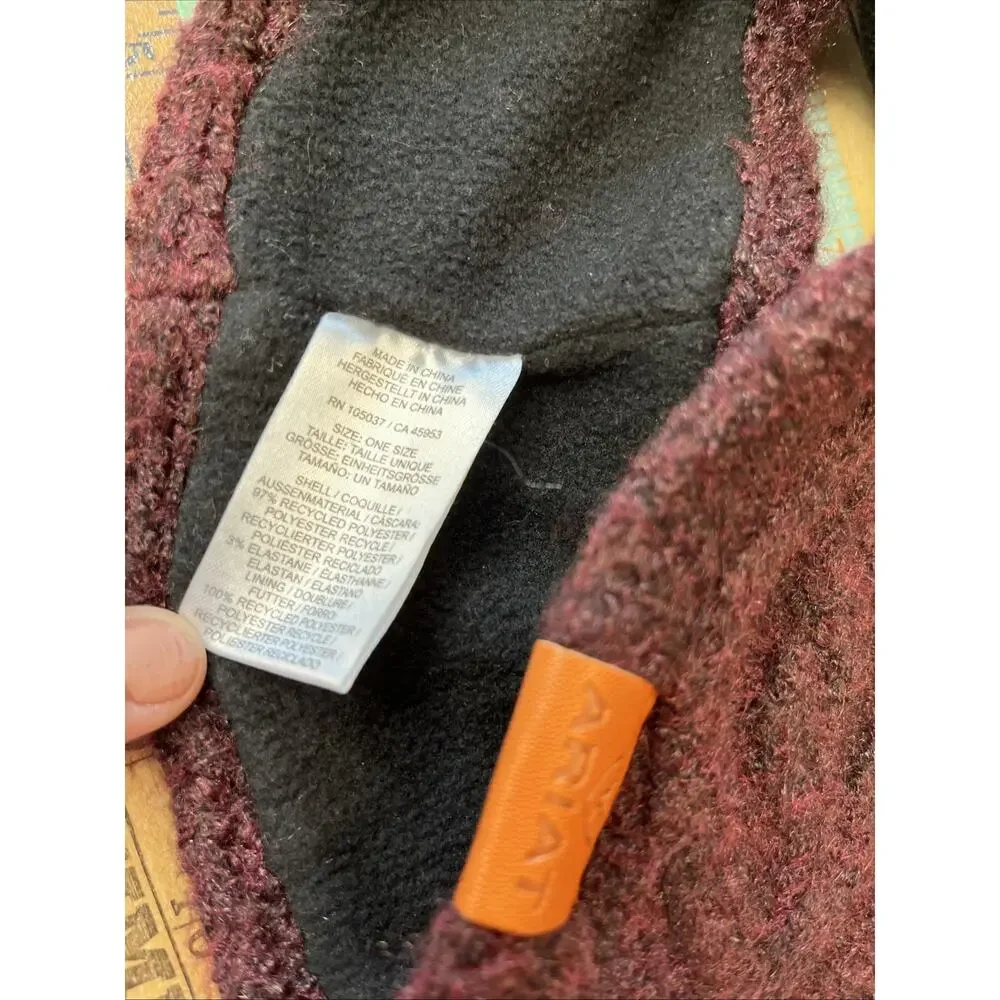 Ariat Burgundy Headband Ear Warmer Cable Knit Sherpa Fleece Lined OS Womens